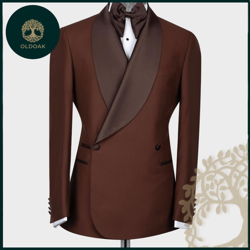 Espresso Silk Lapel Suit